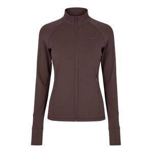 USA Pro Womens/Ladies Core Fitness Track Top / Espresso